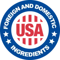 Foreign and domestic ingredients badge